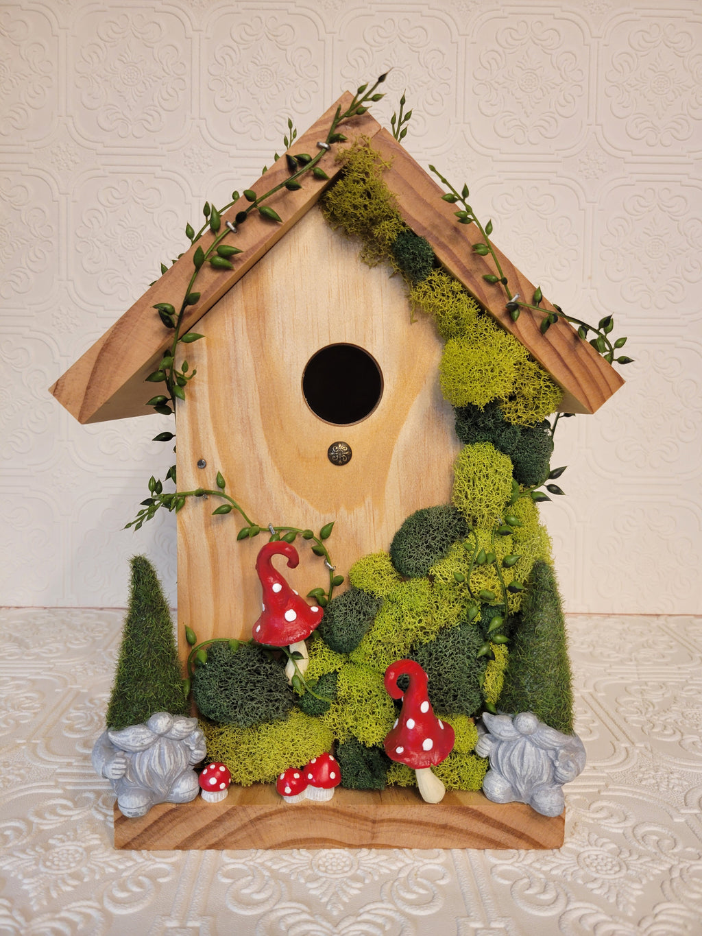 Decorative Gnome Birdhouse (Functional)