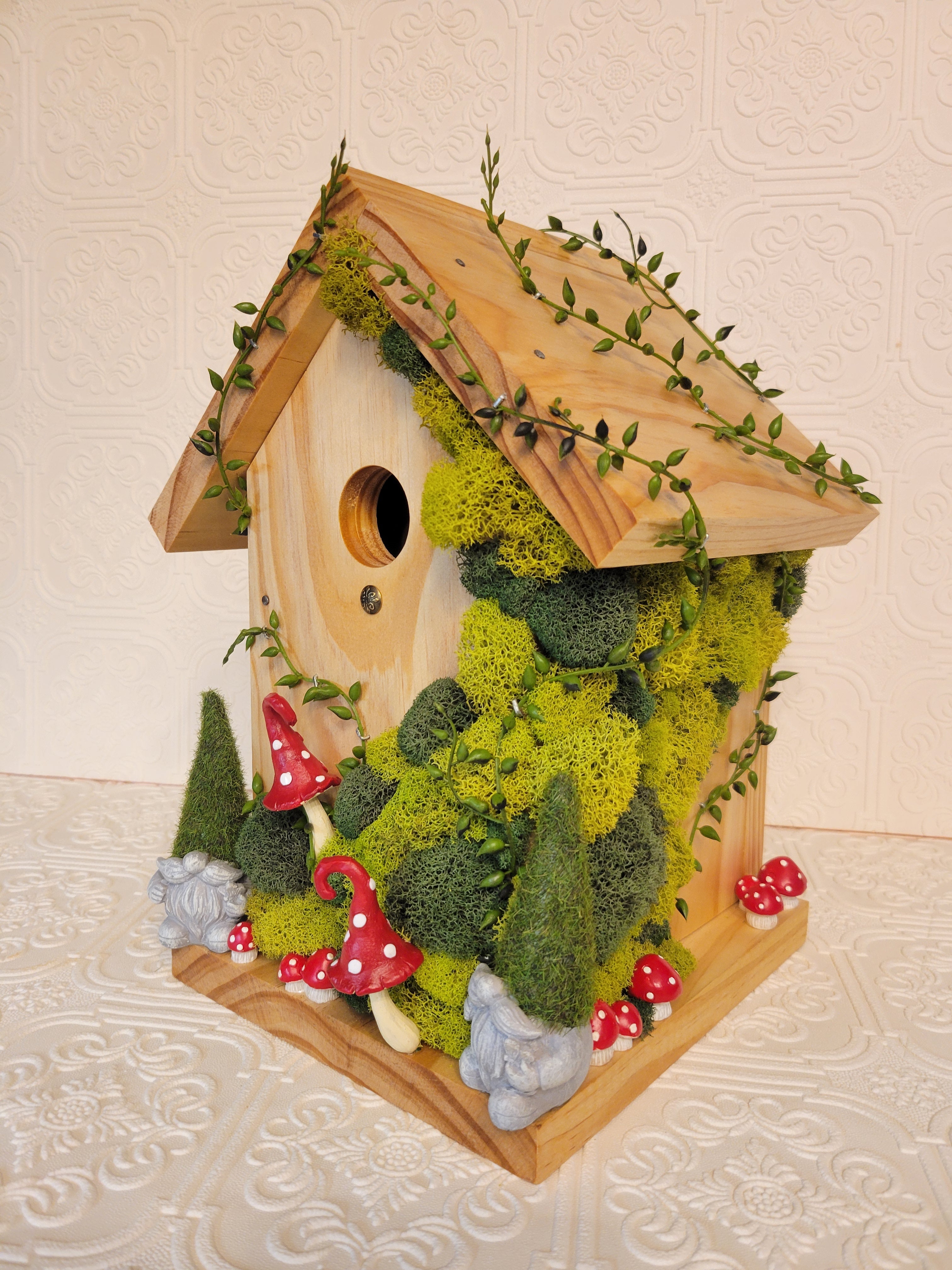 Decorative Gnome Birdhouse (Functional)